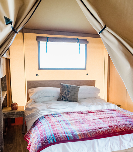 Glamping Safari Tent Essex bedroom